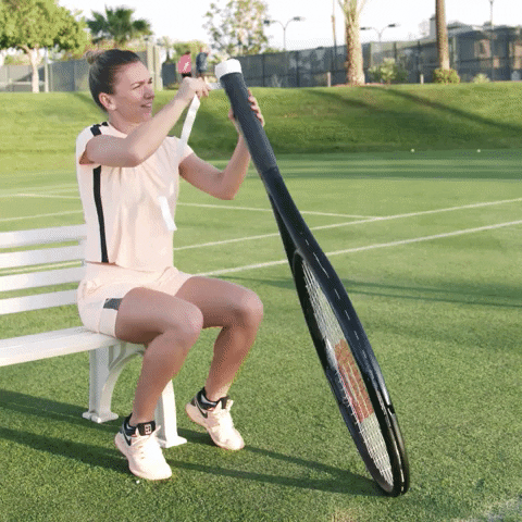 Funny Wilson Giant Racket Simona Halep GIF