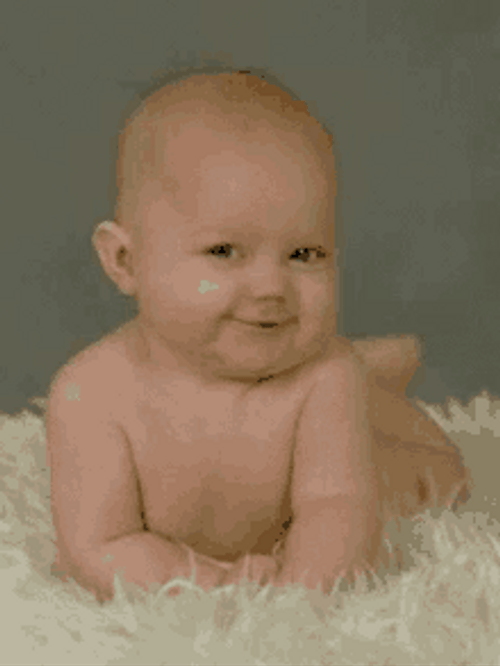 Funny Winking Baby Photo Shoot GIF