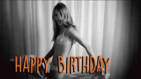 Funny Woman Happy Birthday Dancing GIF