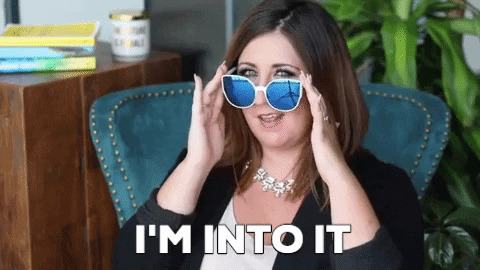 Funny Woman Into It Winky Face GIF