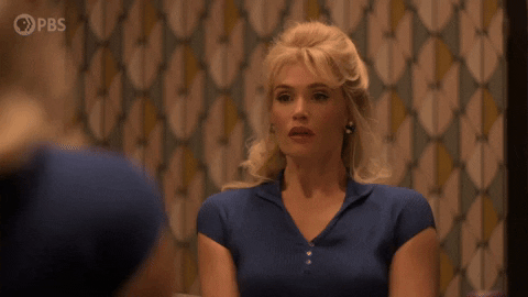 Funny Woman On A Mirror Reflection GIF