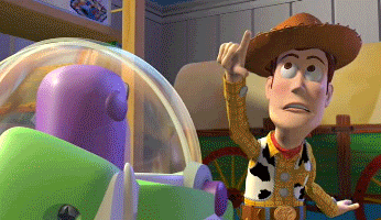 Funny Woody Teasing Buzz GIF