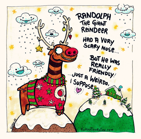 Funny Xmas Randolph The Giant Reindeer Meme GIF
