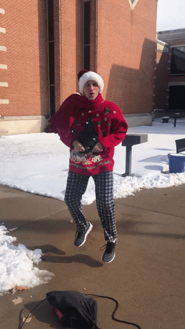 Funny Xmas Santa Hat Irish Dance GIF