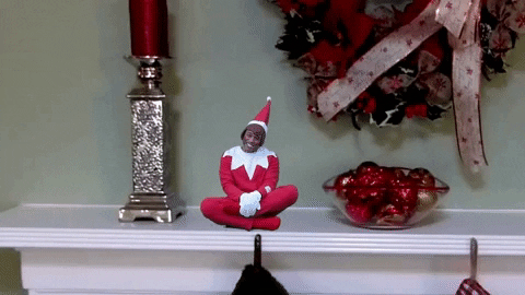 Funny Xmas Tiny Elf Singing GIF