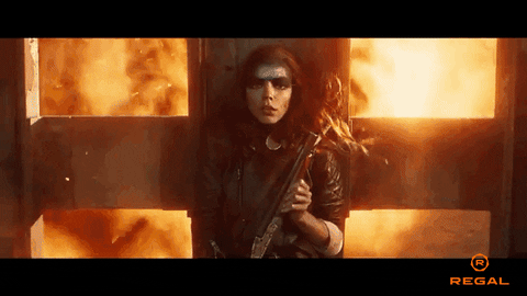 Furiosa Behind Massive Fire GIF