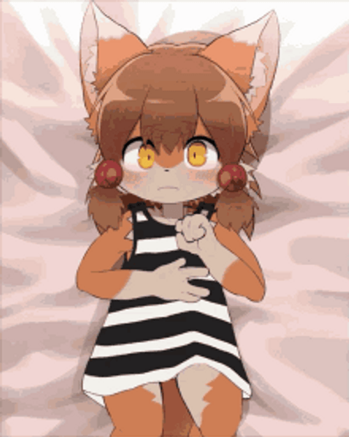 Furry Girl In Bed GIF