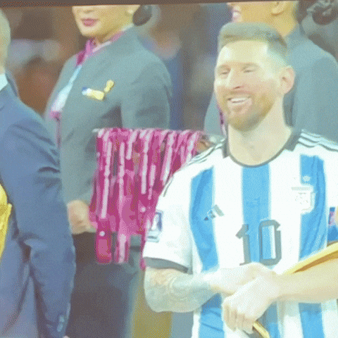 Futbol Champ Lionel Messi Kissing Trophy GIF