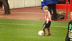 Futbol Cute Kid Reverse Kick Fail GIF