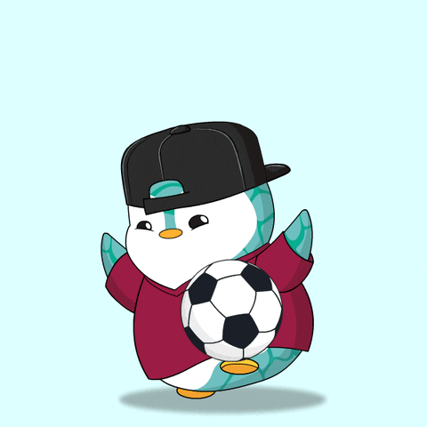 Futbol Pudgy Penguin Kicking Ball GIF