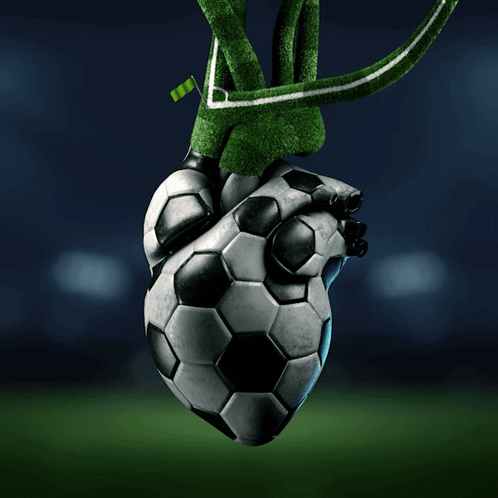 Futbol Pumping Football Heart Animation GIF