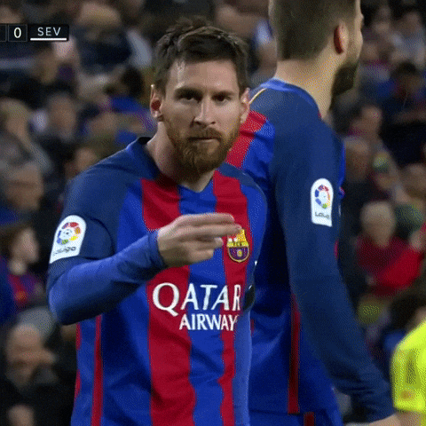 Futbol Superstar Lionel Messi Hand Signal GIF