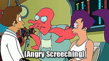 Futurama Angry Zoidberg Moving Claw GIF