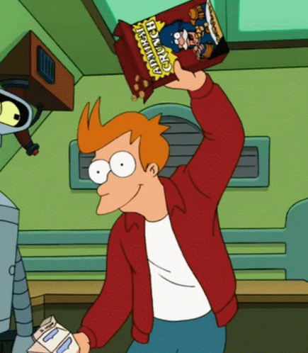 Futurama Philip Fry Pouring Breakfast On Himself GIF