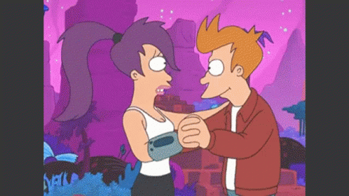 Futurama Fry And Leela Dancing GIF