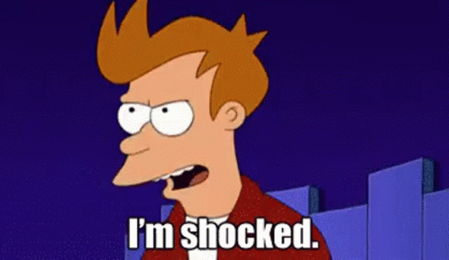 Futurama Character Fry Is Shocked GIF