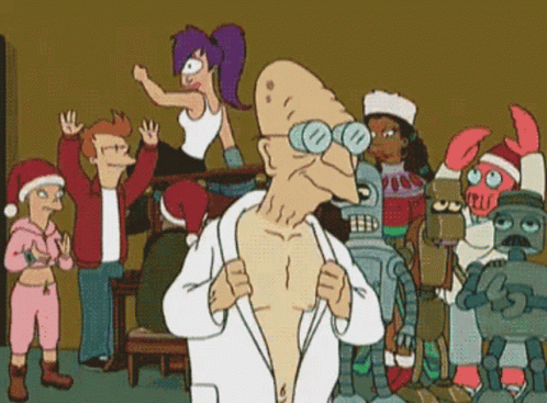 Futurama Professor Fansworth Stripping GIF