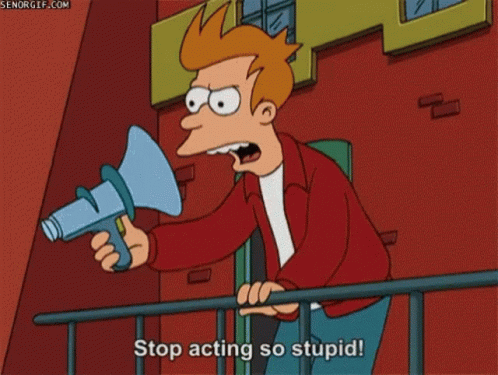 Futurama Fry Speaking On Inverted Megaphone GIF