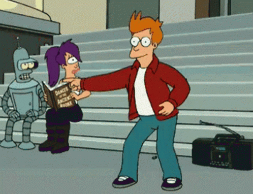 Futurama Philip Fry Pumped Up Dancing GIF