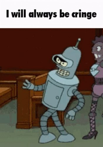 Futurama Bender Cringe Walk GIF