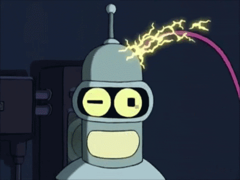 Futurama Bender Getting Electrocuted GIF