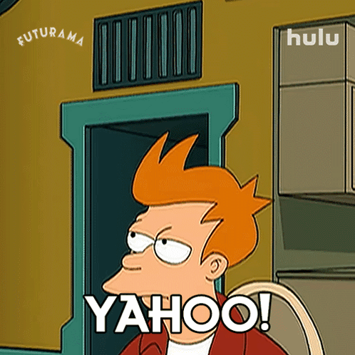 Futurama Character Saying Yahoo GIF