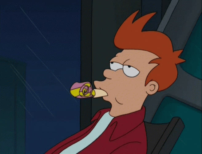 Futurama Fry Blowing Party Horn GIF