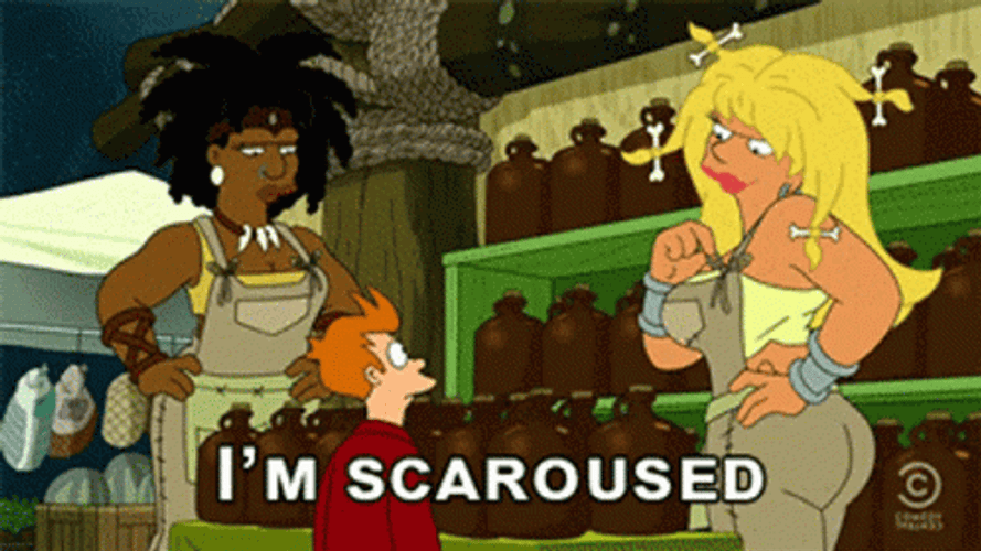 Futurama Philip Fry Is Scaroused GIF