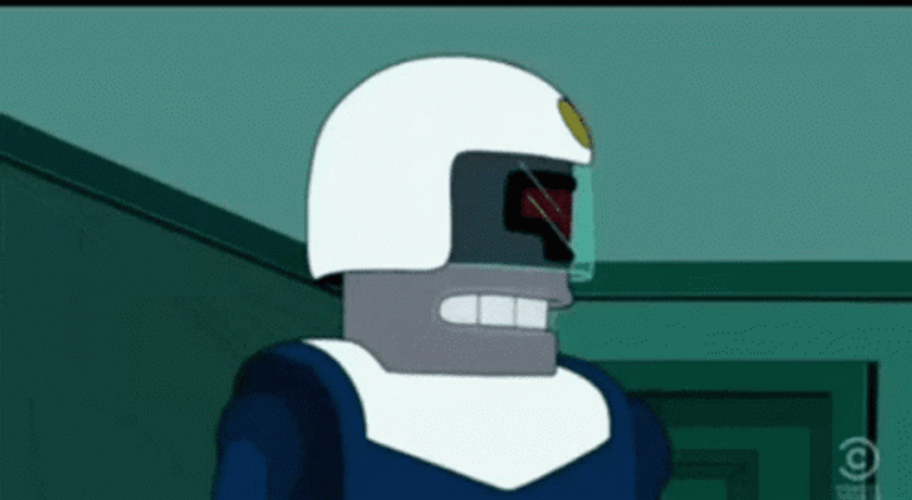 Futurama URL Robot Partner Looking Around GIF