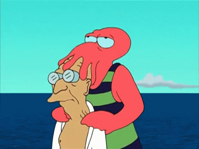 Futurama Zoidberg Doing Head Massage GIF