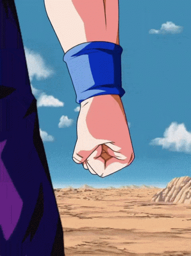 Future Gohan Attacks Cell With His Manumitting Power GIF