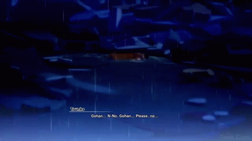Future Gohan Soaked In Water Lose Consciousness GIF