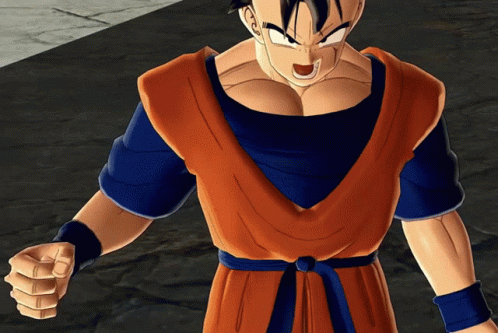 Future Gohan Unleashes His Power To Android Eighteen GIF
