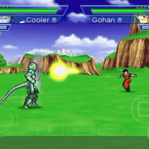 Future Gohan Versus Cooler In Video Game GIF