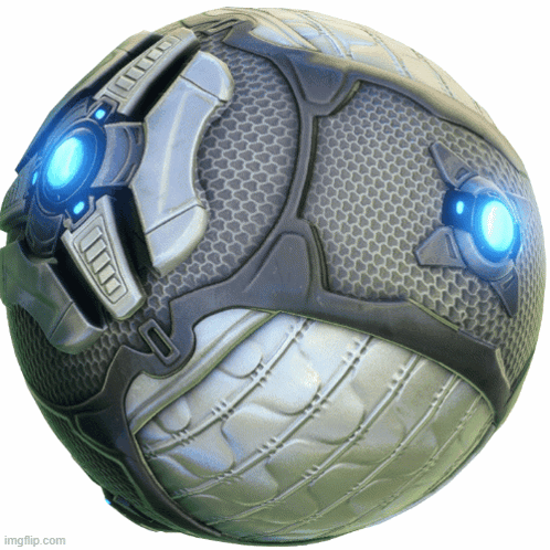 Futuristic Ball With Blue Light