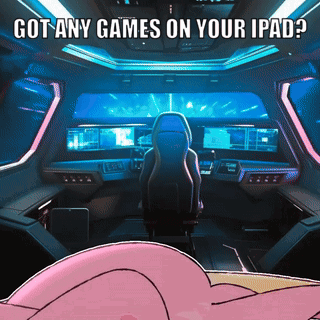 Futuristic Car Saying Got Any Games on Your iPad