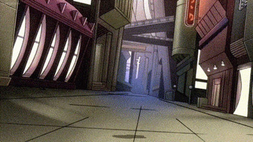 Futuristic City Street Sign A GIF