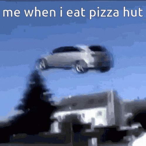 Futuristic Flying Car Over City GIF