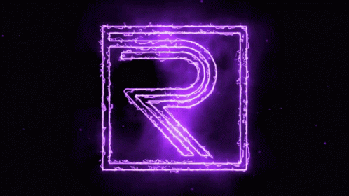 Futuristic Neon Purple Colored R GIF