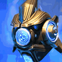 Futuristic Robot Blue Eyes