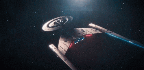 Futuristic Spaceship Flying With Lightning GIF