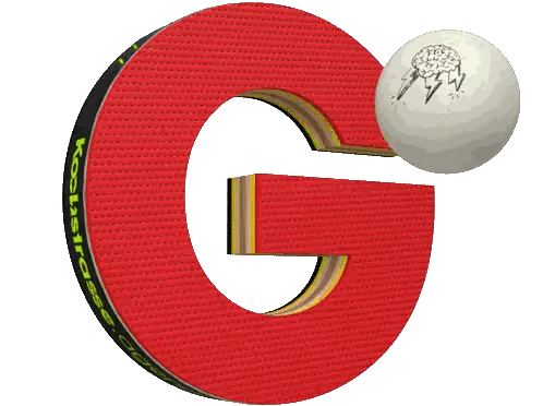 G Letter With Ping Pong Ball