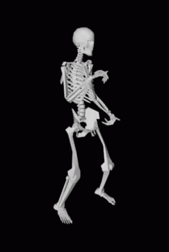 Skeleton Dancing In Slow Motion GIF