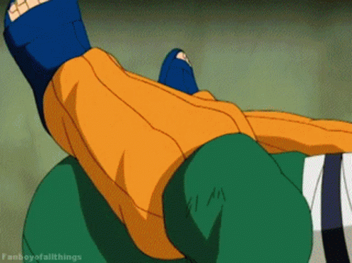 Gaara Lifting Rock Lee GIF
