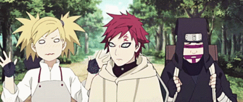 Gaara Temari Kankurō Walking GIF