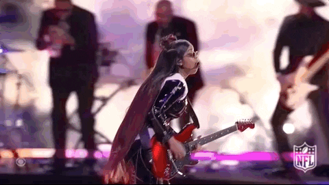 Gabby Wilson With Usher On Stage GIF