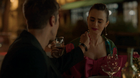 Gabriel Fixed Emily In Paris Lipstick GIF