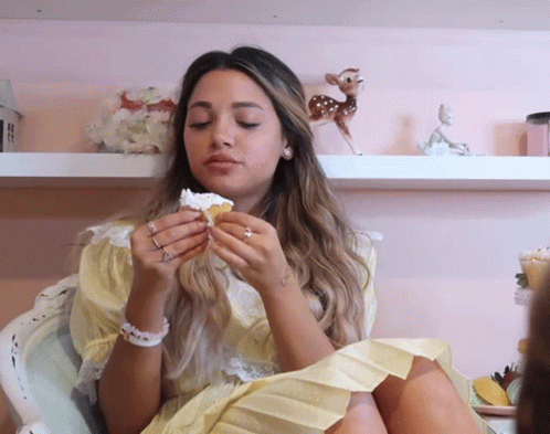 Gabriella Demartino Eating Cake GIF
