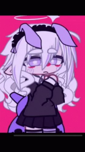 Gacha Life Frantic Gothic Bunny Ears GIF