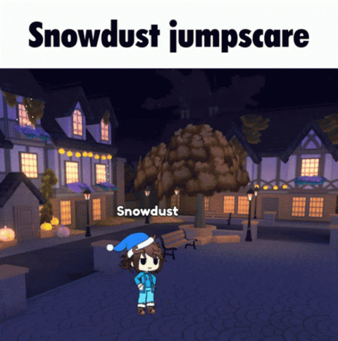 Gacha Life Spinning Snowdust Jumpscare GIF